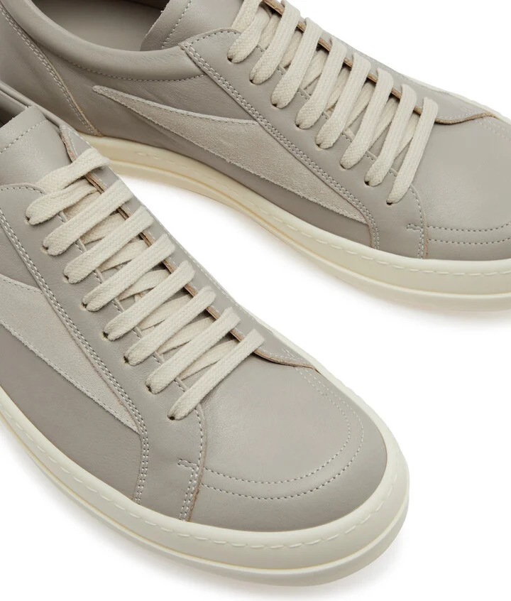 Rick Owens Panelled Leather Sneakers - Image 3