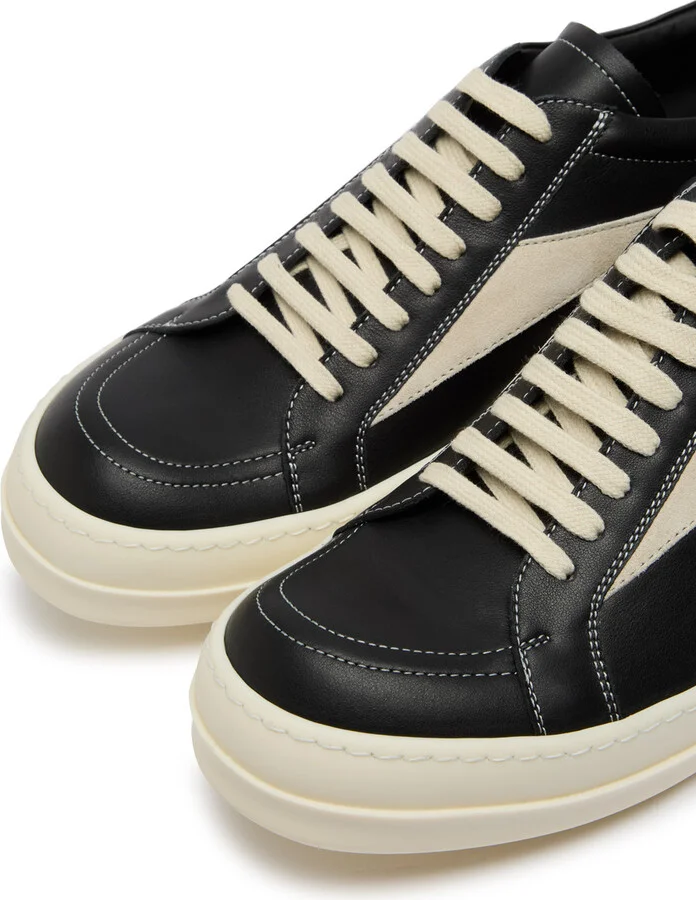 Rick Owens Panelled Leather Sneakers - Image 3