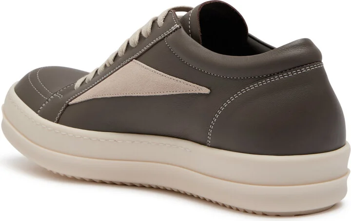Rick Owens Panelled Leather Sneakers - Image 6