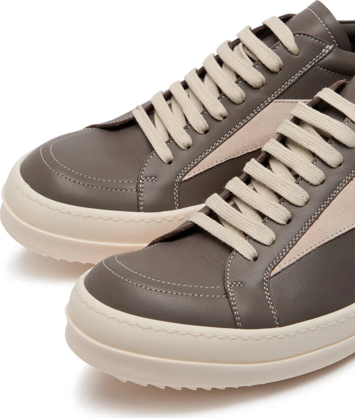 Rick Owens Panelled Leather Sneakers - Image 7