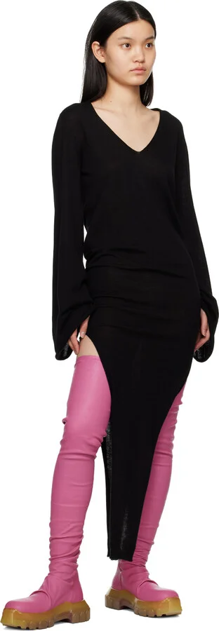 Rick Owens Pink Bozo Stocking Tractor Boots - Image 5
