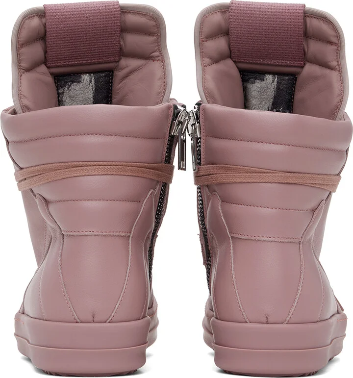 Rick Owens Pink Geobasket Sneakers - Image 2