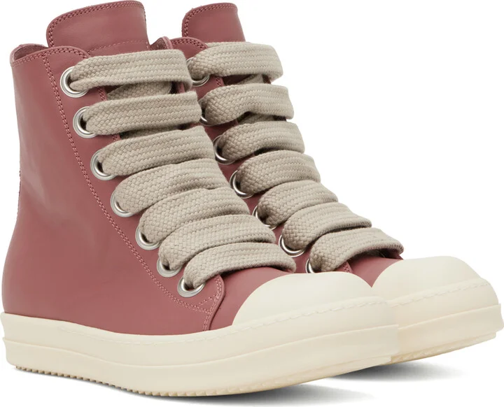 Rick Owens Pink Porterville Jumbolaced Sneakers - Image 4