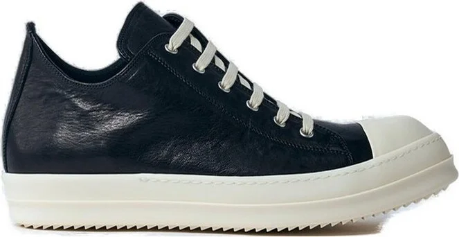 Rick Owens Round Toe Low-Top Sneakers
