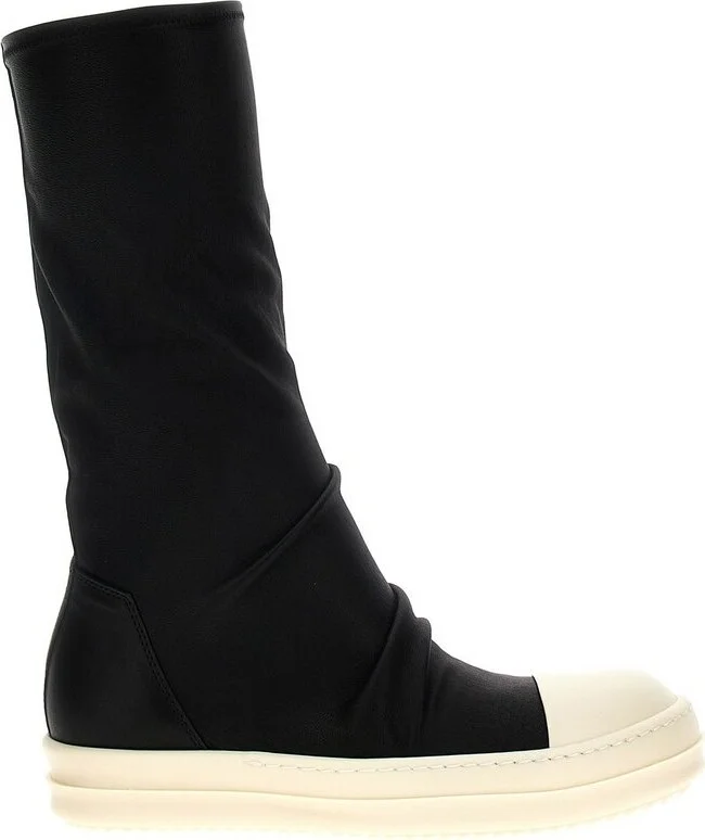Rick Owens Round Toe Slip-On Sneakers