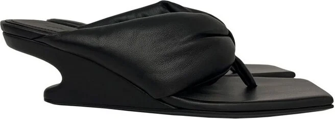 Rick Owens Square-Toe Thong Sandals