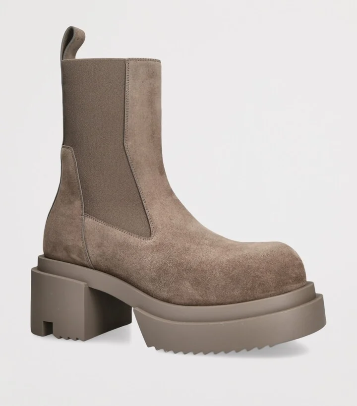 Rick Owens Suede Beatle Bogun Boots - Image 3