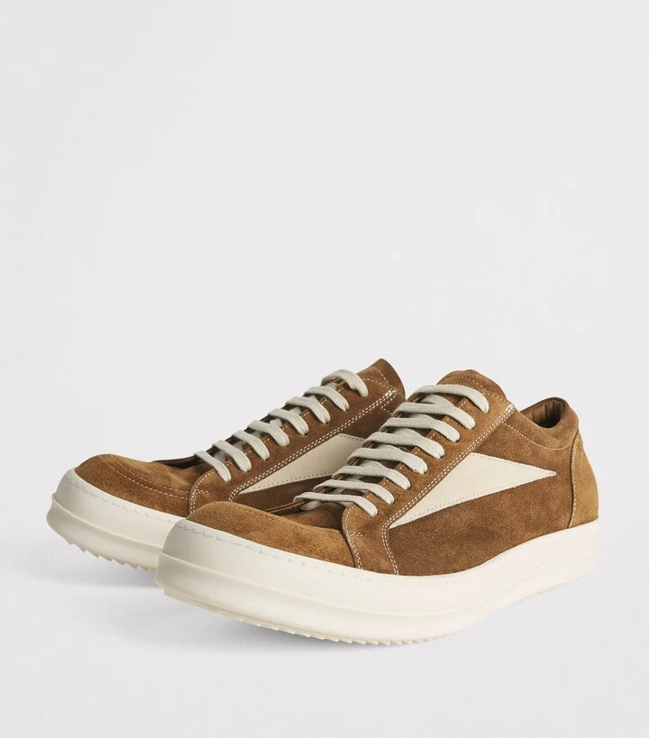 Rick Owens Suede Vintage Low-Top Sneakers - Image 2
