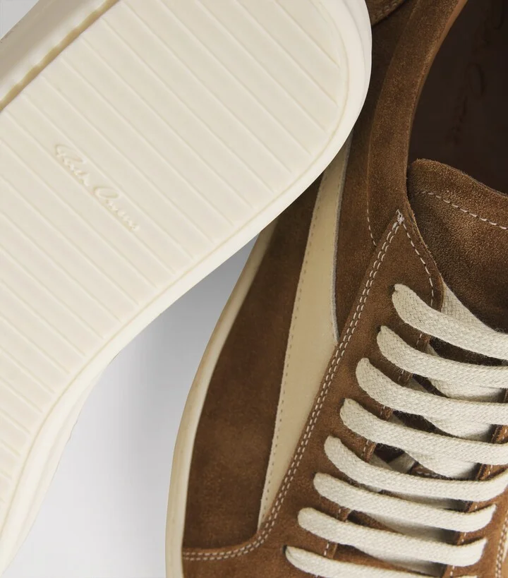 Rick Owens Suede Vintage Low-Top Sneakers - Image 5