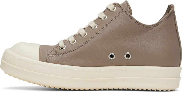 Rick Owens Taupe Hollywood Low Sneakers - Image 3