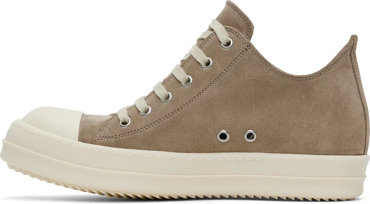 Rick Owens Taupe Hollywood Low Sneakers - Image 3