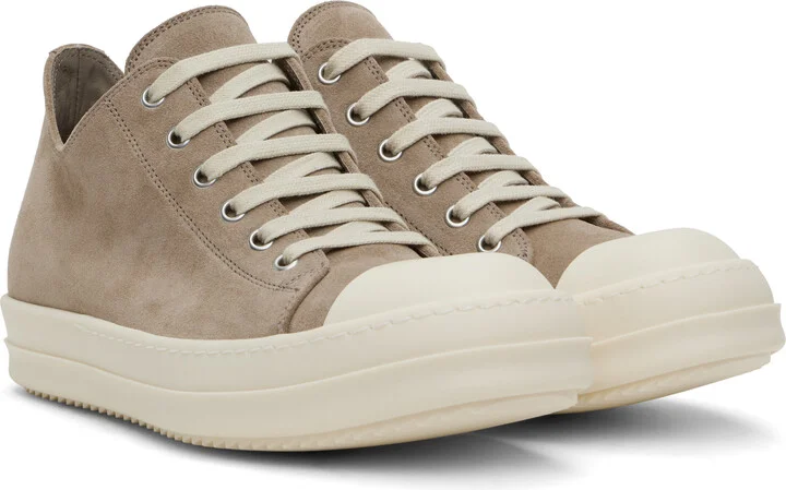 Rick Owens Taupe Hollywood Low Sneakers - Image 4