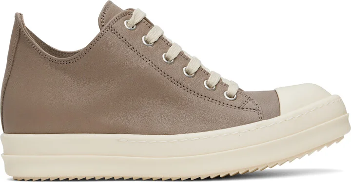 Rick Owens Taupe Hollywood Low Sneakers