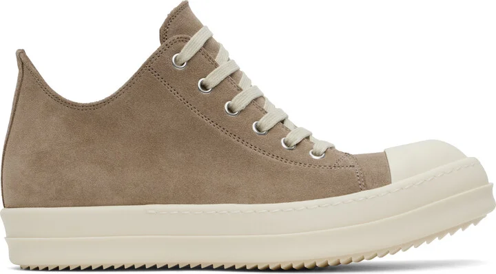 Rick Owens Taupe Hollywood Low Sneakers