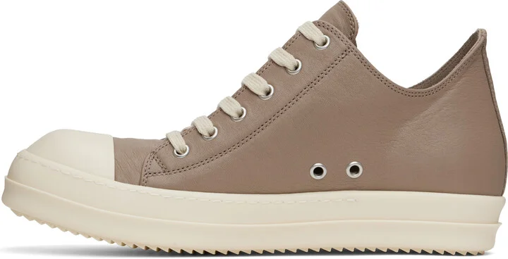 Rick Owens Taupe Hollywood Low Sneaks Sneakers - Image 3