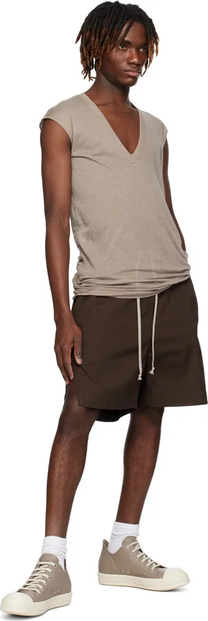 Rick Owens Taupe Hollywood Low Sneaks Sneakers - Image 5