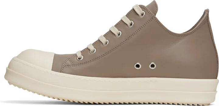 Rick Owens Taupe Hollywood Low Sneaks Sneakers - Image 3