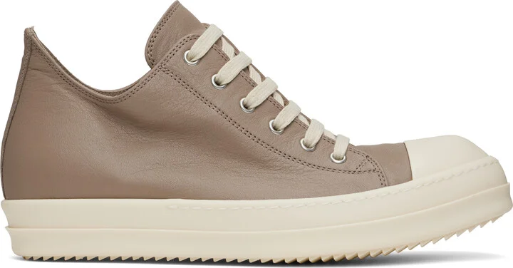 Rick Owens Taupe Hollywood Low Sneaks Sneakers