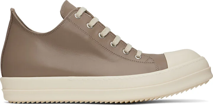 Rick Owens Taupe Hollywood Low Sneaks Sneakers