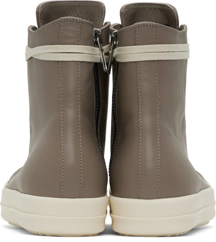Rick Owens Taupe Hollywood Sneakers - Image 2