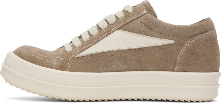 Rick Owens Taupe Hollywood Vintage Sneakers - Image 3