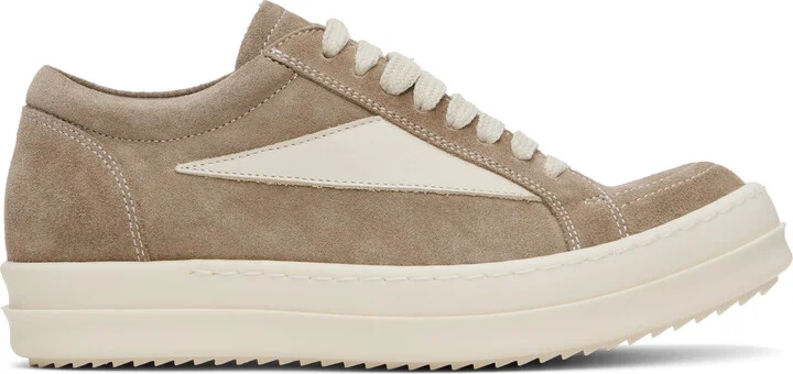 Rick Owens Taupe Hollywood Vintage Sneakers