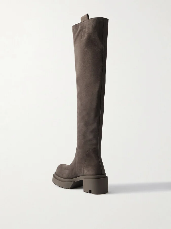 Rick Owens - Wader Bogun Suede Over-the-knee Platform Boots - Brown - Image 3