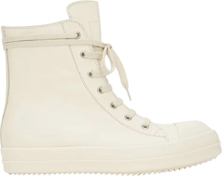 Rick Owens White High Top Sneakers - Women