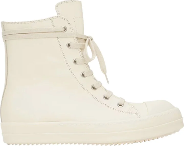 Rick Owens White High Top Sneakers - Women