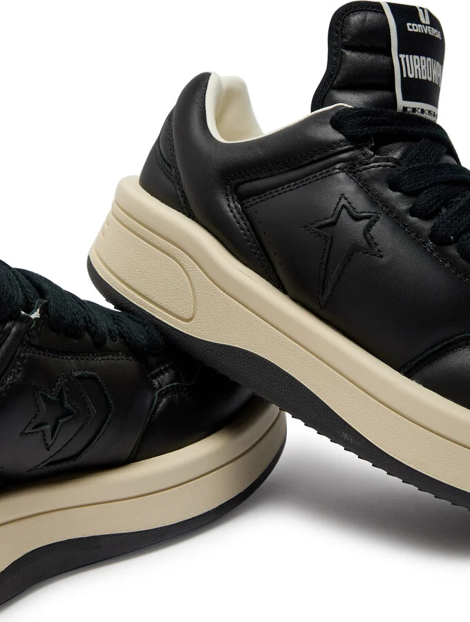 Rick Owens X Converse Drkshdw Padded Leather Sneakers - Image 4