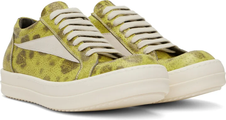 Rick Owens Yellow Hollywood Vintage Sneaks Sneakers - Image 4