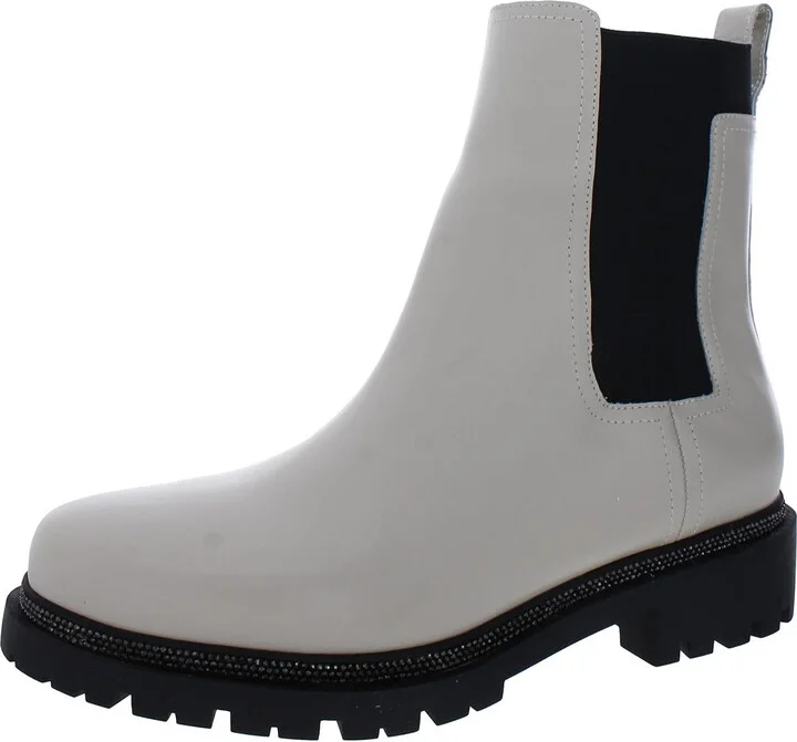 Rick Womens Leather Pull On Chelsea Boots