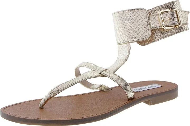 Rico Womens Adjustable Faux Leather Ankle Strap