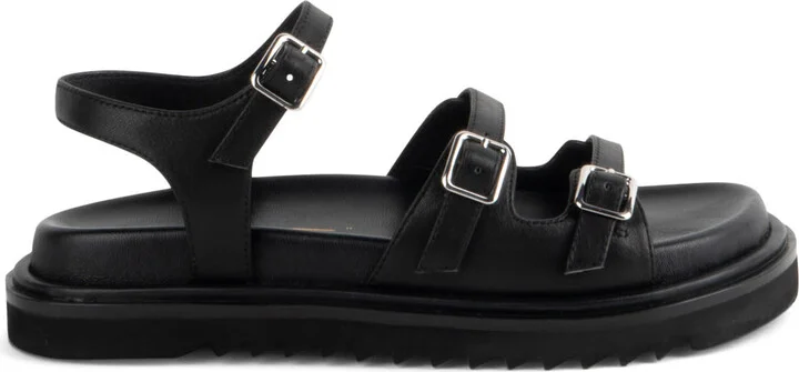 Ricoya Leather Sandal- Black - Image 2