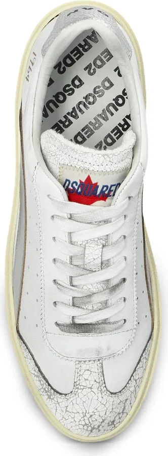 Rider metallic-leather low-top sneakers - Image 4
