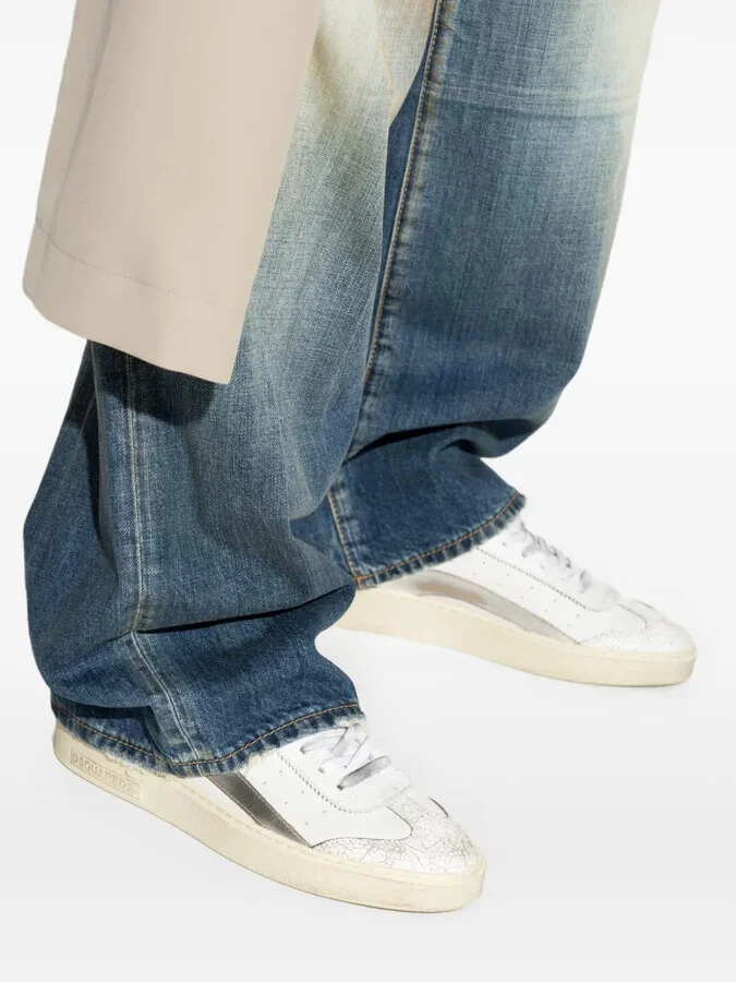 Rider metallic-leather low-top sneakers - Image 5