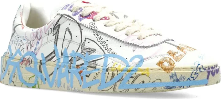 Rider printed leather trainers - Image 2