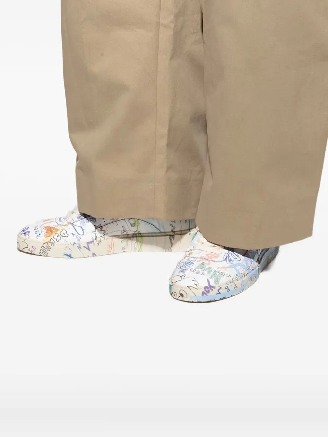 Rider printed leather trainers - Image 4