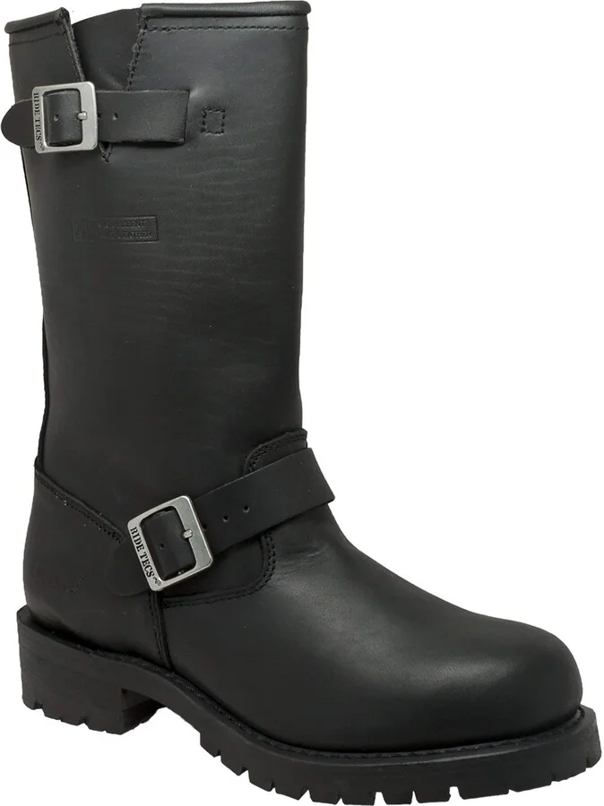 RIDETECS 11" Leather Biker Riding Boots For Men