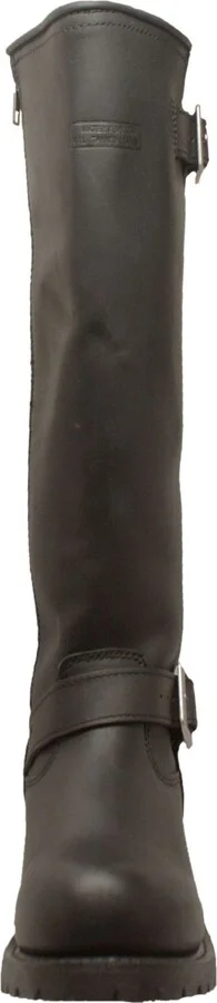 RideTecs Men's 16" Engineer Zipper Biker Boot Black - Image 3