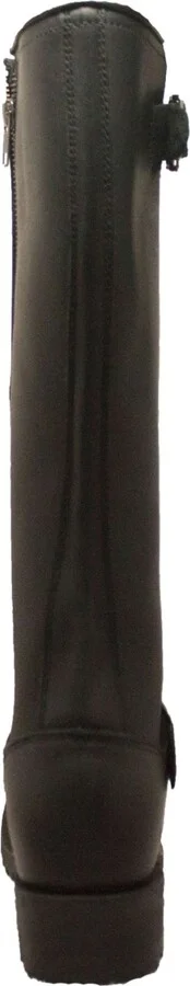 RideTecs Men's 16" Engineer Zipper Biker Boot Black - Image 4