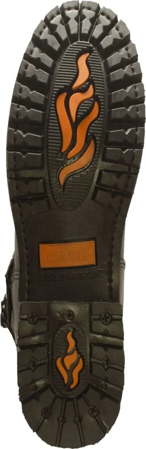 RideTecs Men's 16" Engineer Zipper Biker Boot Black - Image 5
