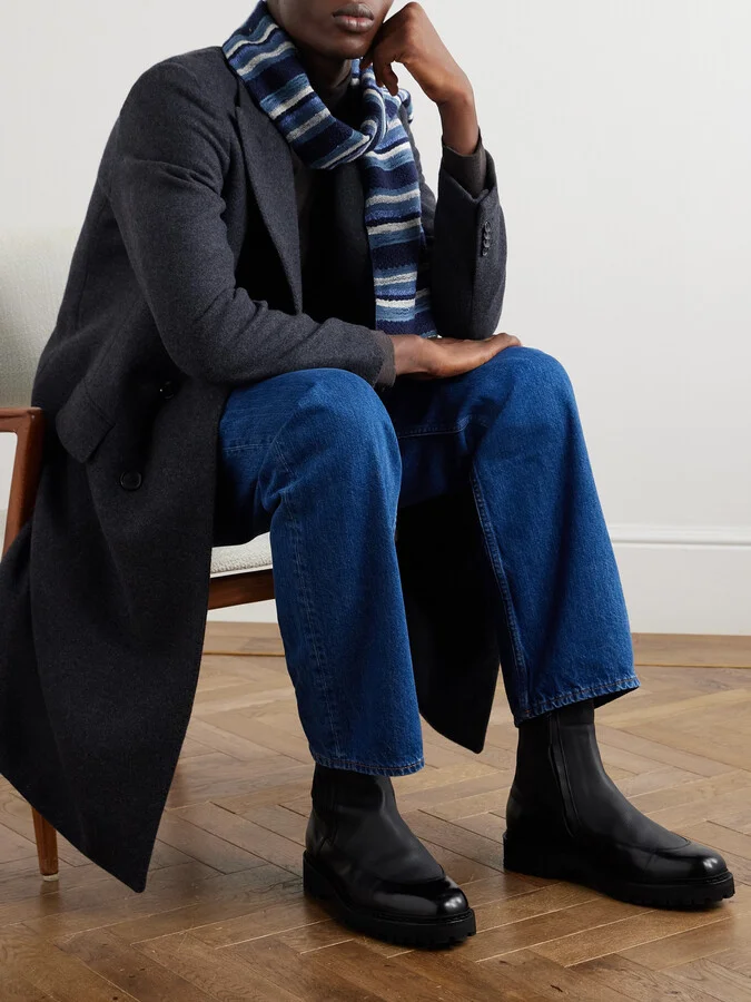 Ridge Smooth and Full-Grain Leather Chelsea Boots - Image 2