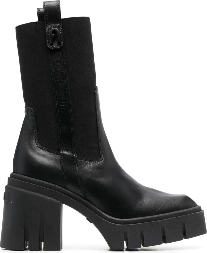Ridged 95mm Block-Heel Boots