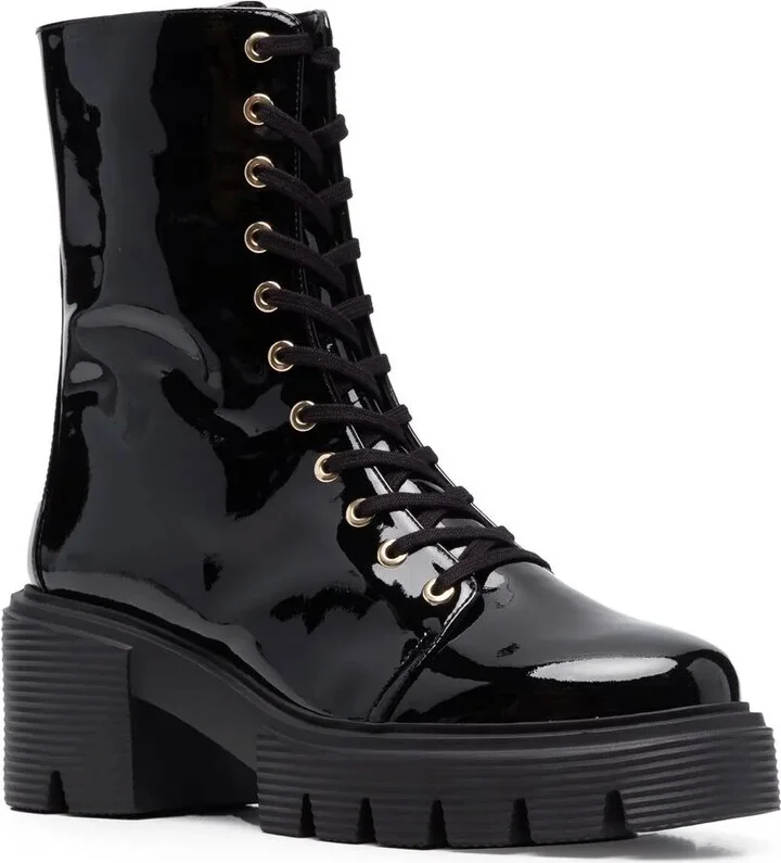 Ridged Lace-Up Boots - Image 2