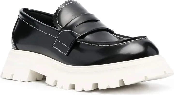 Ridged-Rubber Sole Loafers - Image 2