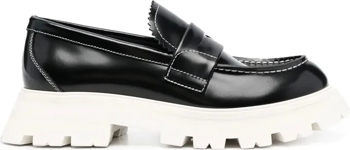 Ridged-Rubber Sole Loafers