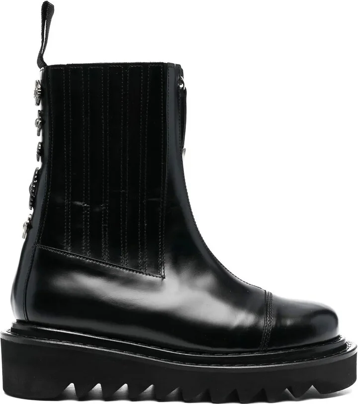 Ridged Sole Ankle Boots