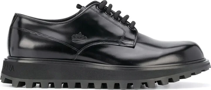 ridged sole Derby shoes