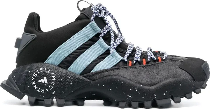 Ridged-Sole Lace-Up Sneakers